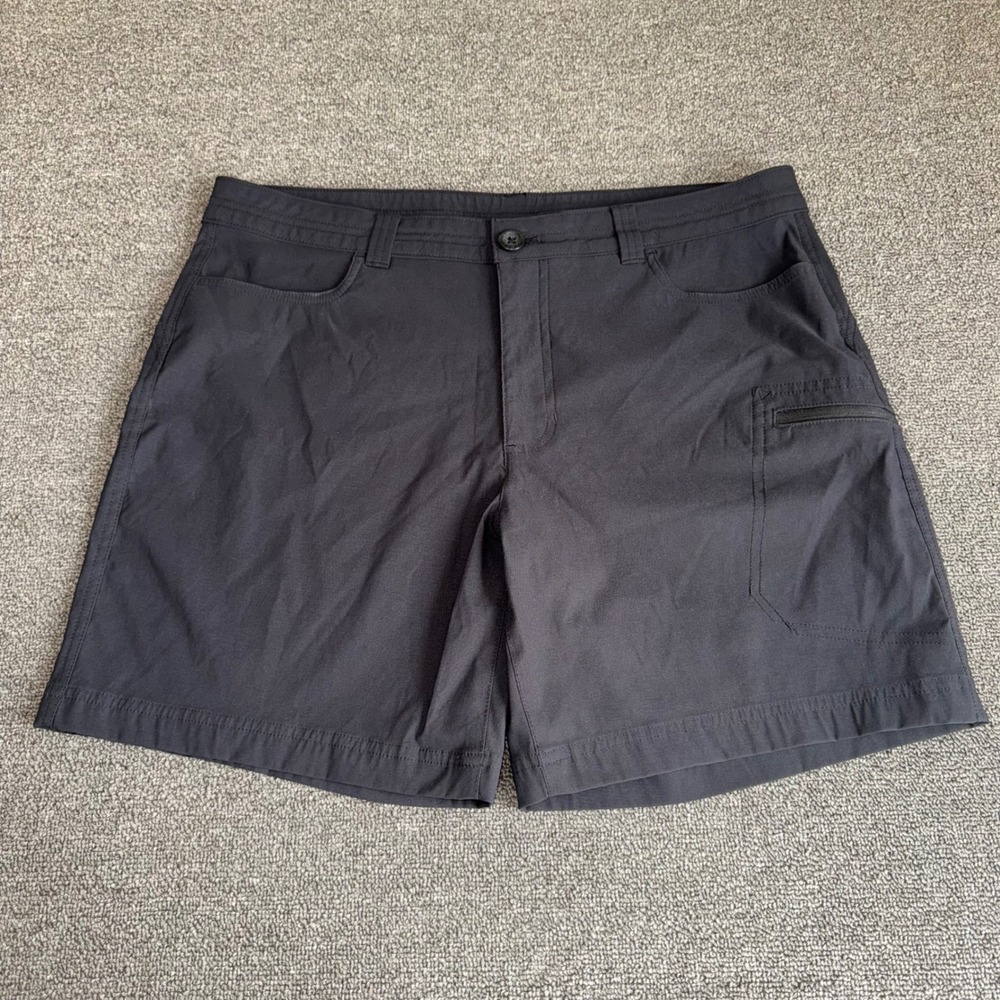 Eddie Bauer Guide Pro Shorts Womens 14 Black Hiking Trekking Stretch Cargo